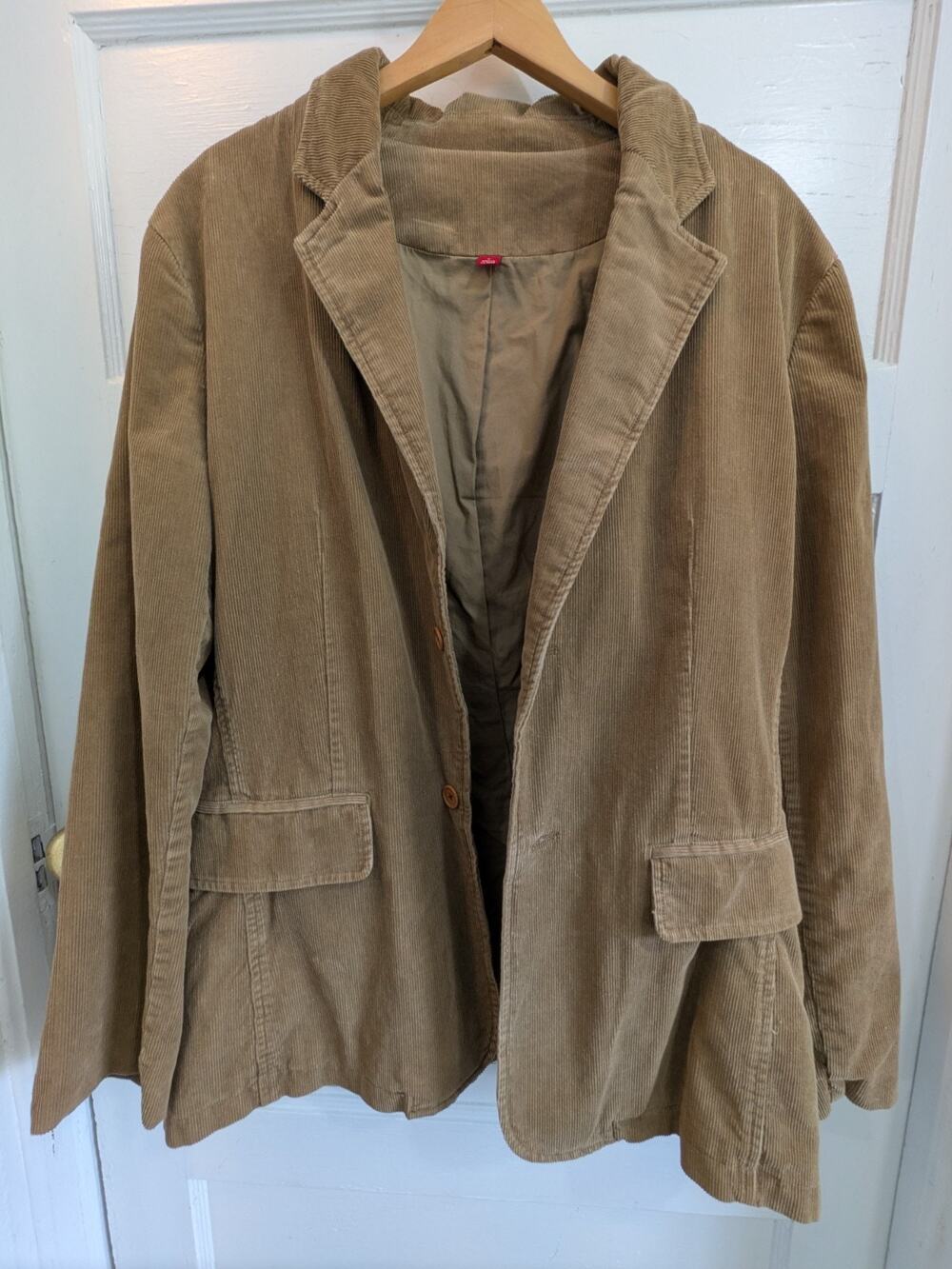 Vintage Mossimo Corduroy Blazer, Red Tag, Tan Two-Button Sport Coat